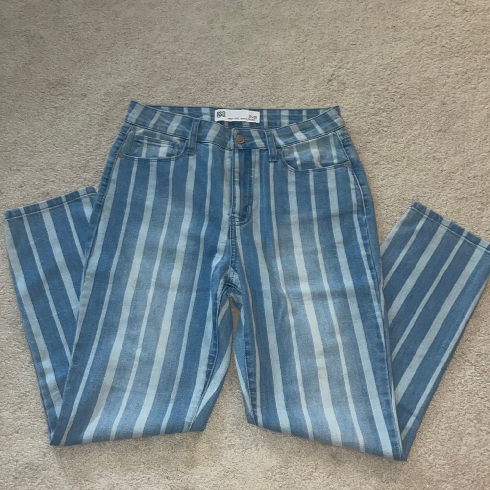 striped jeans new without tags